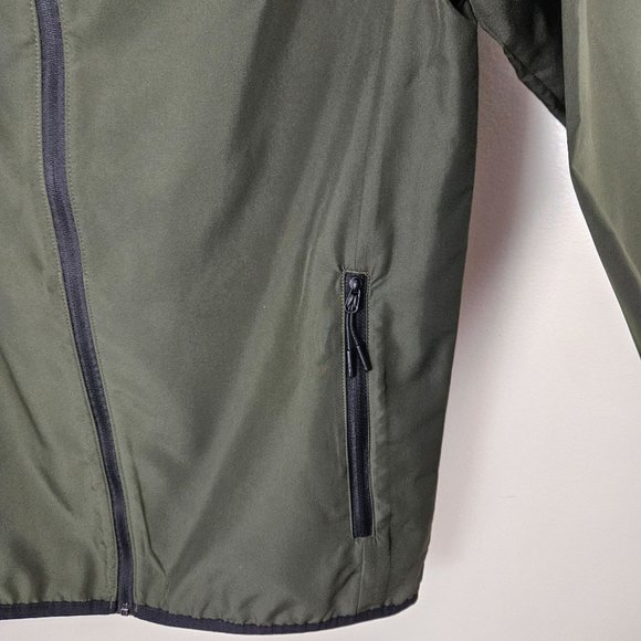 All In Motion Men Jacket Size Small Lightweight Water Repellent Dark Green Zip - Picture 5 of 10